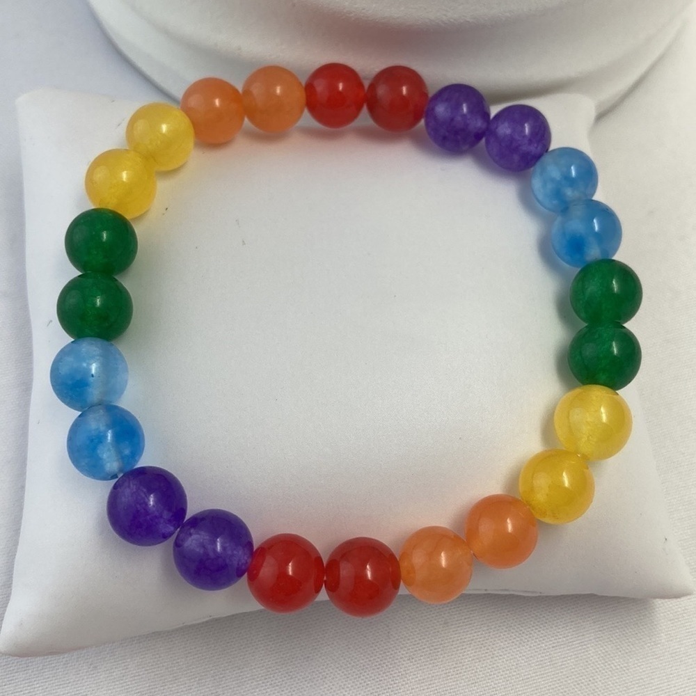 Pride Stretch Beaded Bracelet in Jade - Picture 14 of 14